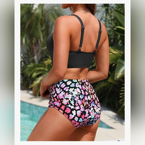 High Waisted Two Piece Swimsuit #942 - Picture 5 of 12